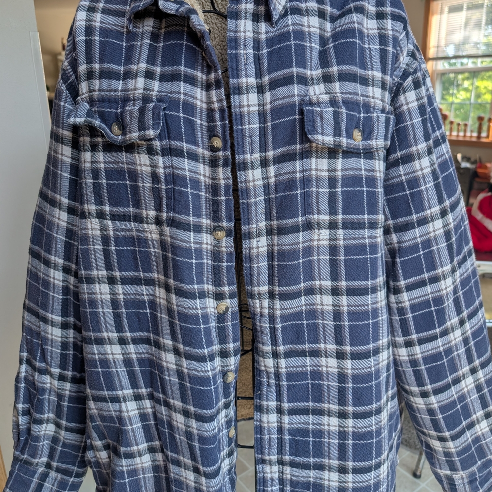 Wrangler Navy Checkered Men's Shirt Jacket